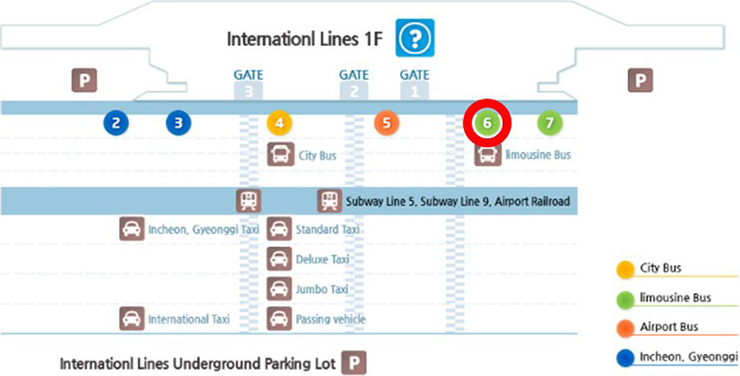 Limousine Bus Stop Station From Incheon International Airport